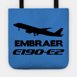 Embraer E190-E2 Silhouette Print (Black) Tote