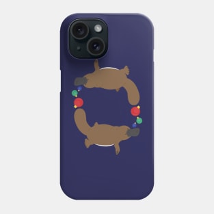 Christmas swimming platypus Phone Case