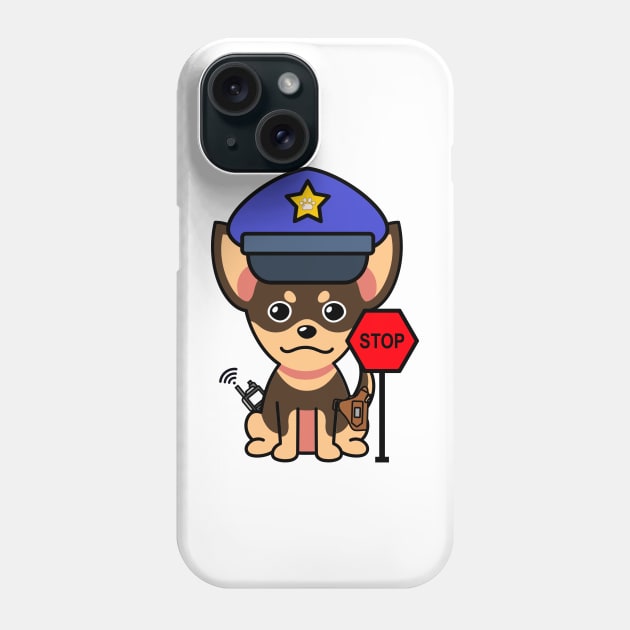 Cute small dog is a police Phone Case by Pet Station