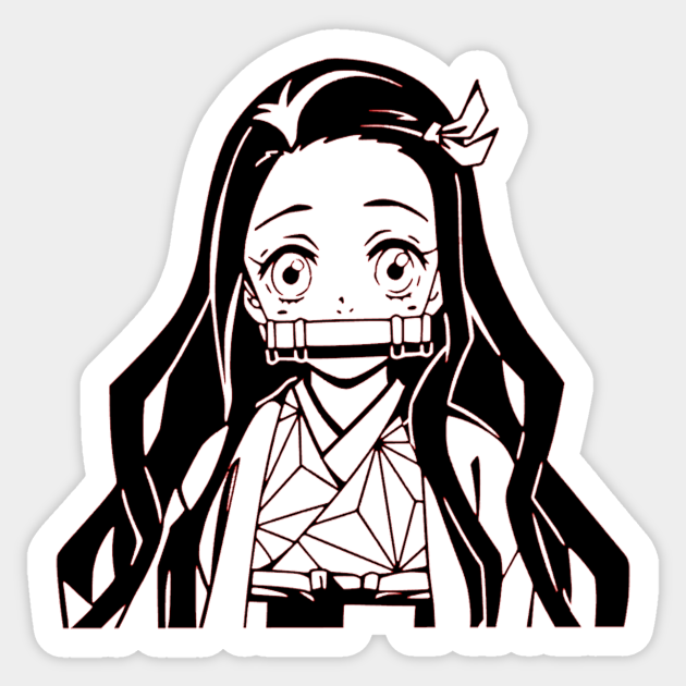 Nezuko Cute Demon Girl Demon Slayer Sticker Teepublic