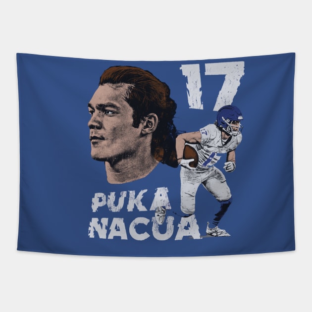 Puka Nacua Los Angeles R Player Number Tapestry by ClarityMacaws