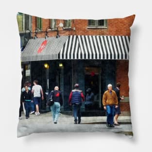 Manhattan NY - 8th Ave. and W 22nd Street, Chelsea Pillow