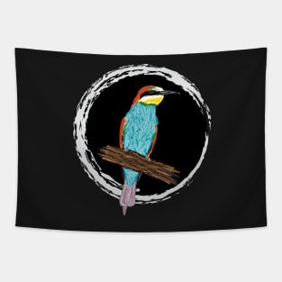 Nice Artwork showing an European Bee-Eater VI Tapestry