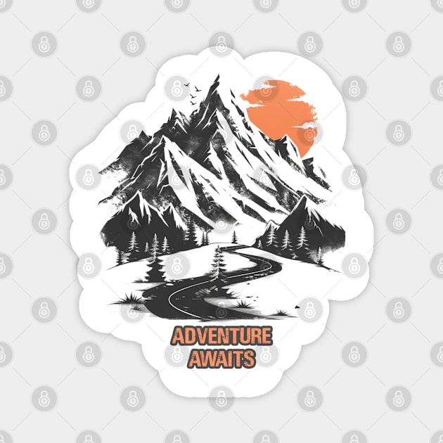 Adventure Awaits Magnet by INKChicDesigns