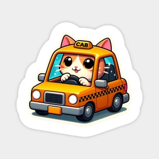 kitty the cabbie Magnet