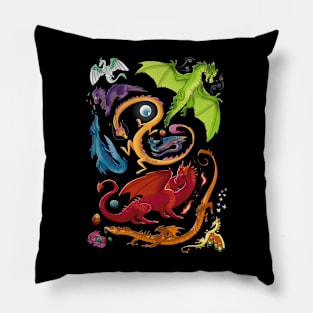 Dragon Menagerie Pillow