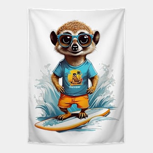 Surfer Meerkat Tapestry