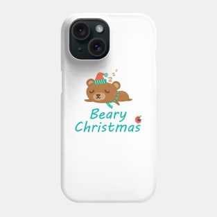 Beary Christmas | I Love Sleeping Gifts for Bear Lovers PJ Tshirt Phone Case