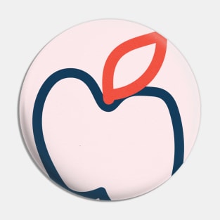 Apple Minimal Lines, Nursery Decor Pin