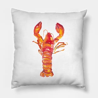 Juicy lobster - food illustration in watercolors Pillow