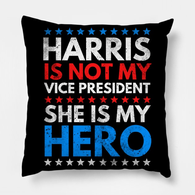 Harris Is Not My Vice President My Hero Pillow by Schwarzweiss