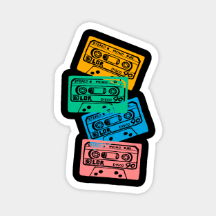 Retro Audio Cassette Tapes - Vintage Mix Tapes Magnet