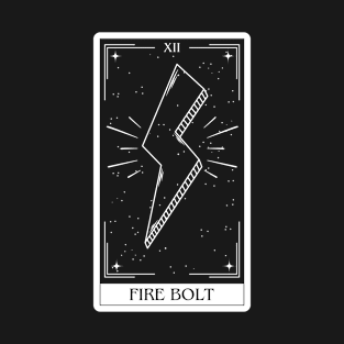 Fire Bolt Dnd 5e spells tarot card dungeons and dragons gift T-Shirt