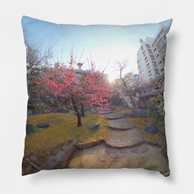 Tokyo Spring Blossoms Pillow by tokyopaul360