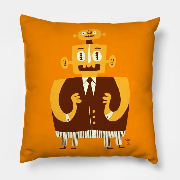 Monster Boy 17 Pillow by washburnillustration