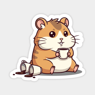 Hamster's Coffee Chaos Magnet