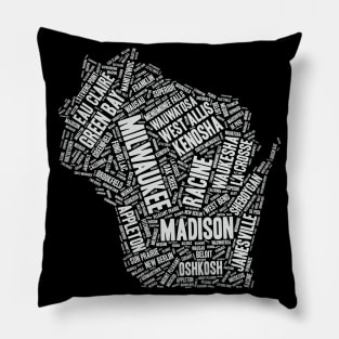 Wisconsin Cities Pillow