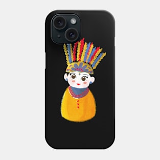 ondel ondel woman from batavia indonesia by xoalsohanifa Phone Case