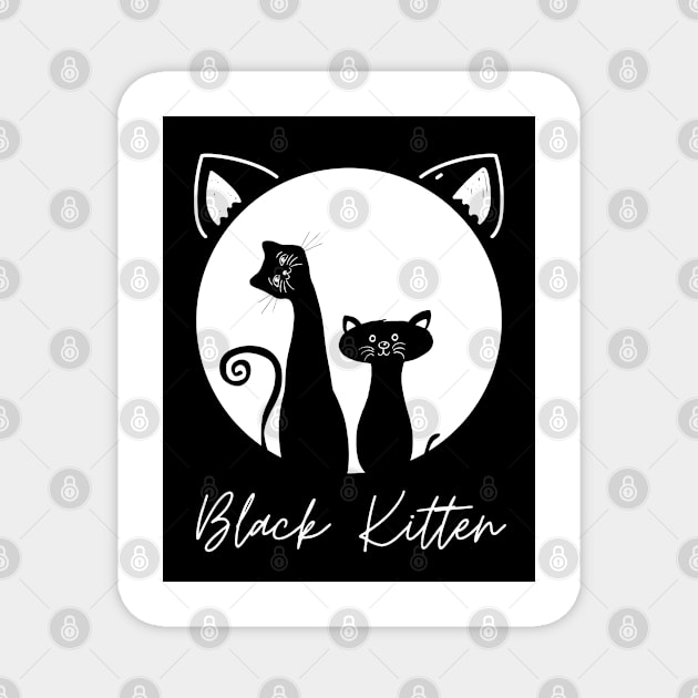 Black Kitten Magnet by GoodyL