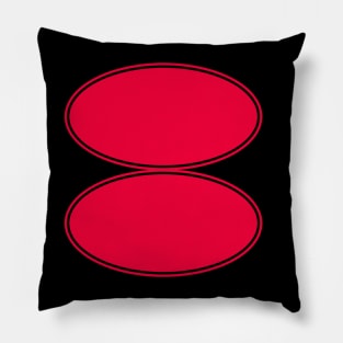 Two Red Circles Pillow