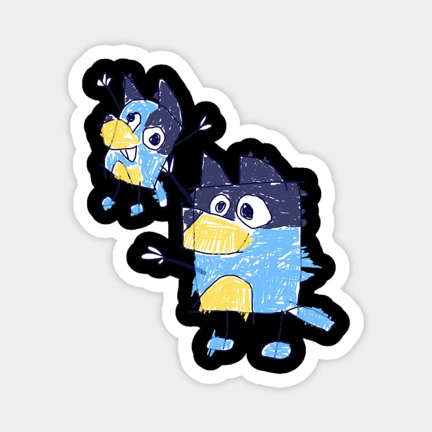 Bluey Logo Bluey Stickers & Magnets 