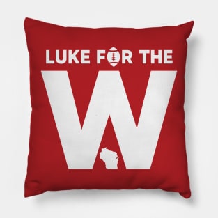 Luke for the W // Vintage Wisconsin Football Pillow