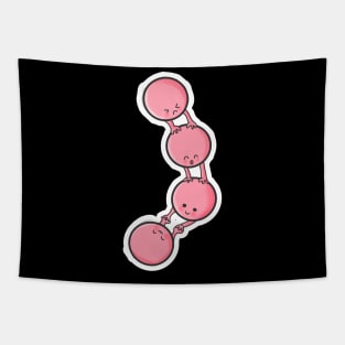 Funny streptococcus chain Tapestry