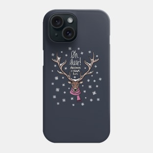 Oh Deer! Christmas is almost here. Digital Illustration Phone Case