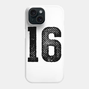 Rough Number 16 Phone Case