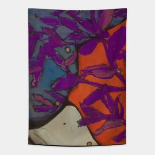 Orange and purple Tapestry