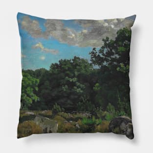 Landscape at Chailly by Frederic Bazille Pillow
