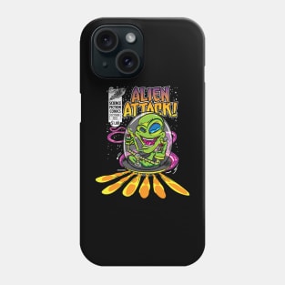 Alien Attack Science Fiction Comicbook Cover Phone Case