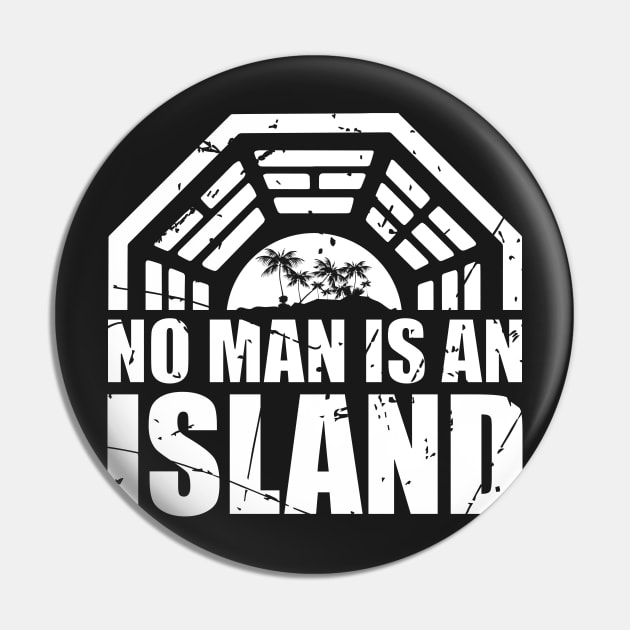 No Man Is An Island Pin by Mouthpiece Studios