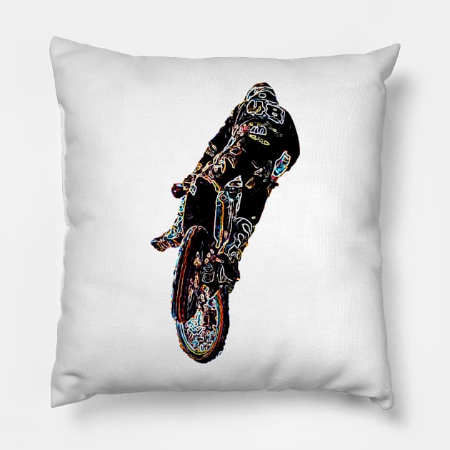 motocross Pillow by rickylabellevie