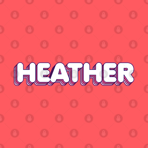 Pink Layers Heather Name Label by KedaiComel