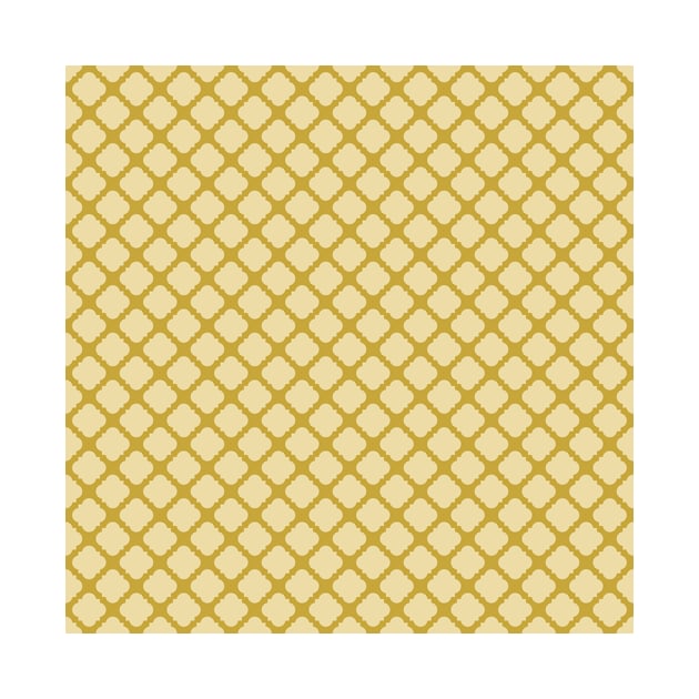 Retro Mustard Blue Modern Pattern by jodotodesign