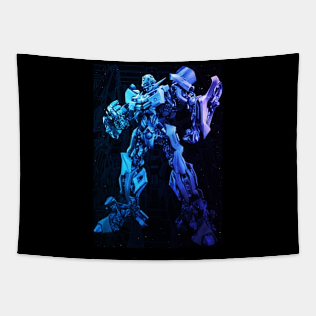 Robot Art Tapestry by Polahcrea