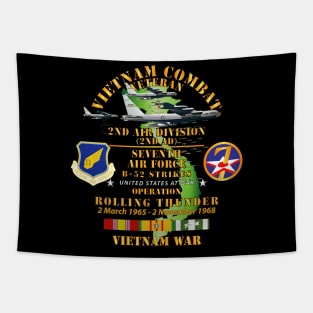 2nd Air Division - 7th Air Force - Operation Rolling Thunder w VN SVC Tapestry