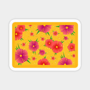 Rain of Pink Flowers Falling from the Sun Magnet