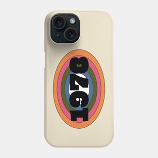 Year 1973 Rainbow Ellipse Vintage Typography Phone Case