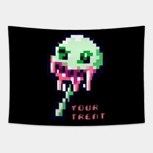 The Hungry monster candy pixel art Tapestry