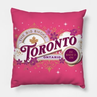 Toronto Vintage in Pinks Pillow