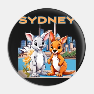 Two Sydney City Kangaroos Pin