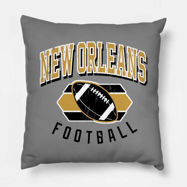 New Orleans Vintage Football Pillow by funandgames