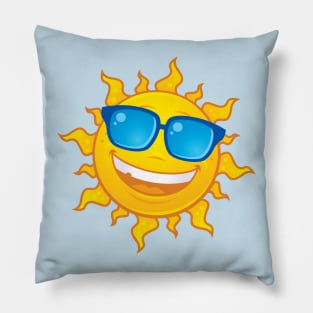 Summer Sun Wearing Sunglasses Pillow