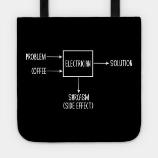 Funny Electrician Gifts Electrician Problem Solution Sarcasm Tote