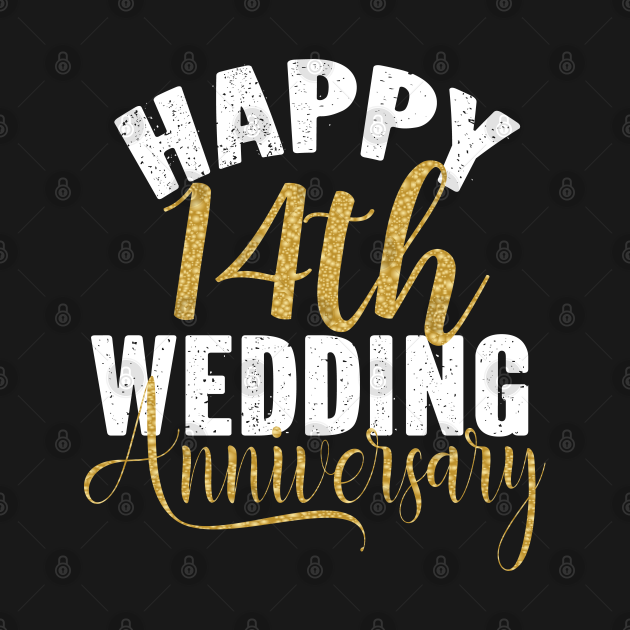 Happy 14th Wedding Anniversary Matching Gift For Couples product 14th