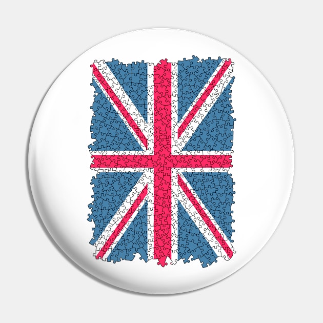 Union Jack Flag United Kingdom Great Britain Jigsaw Puzzle Pin by Grandeduc