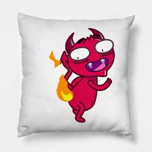 The Red Devil's tail was burned Pillow