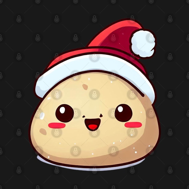 Potatoes wearing santa hat by madani04